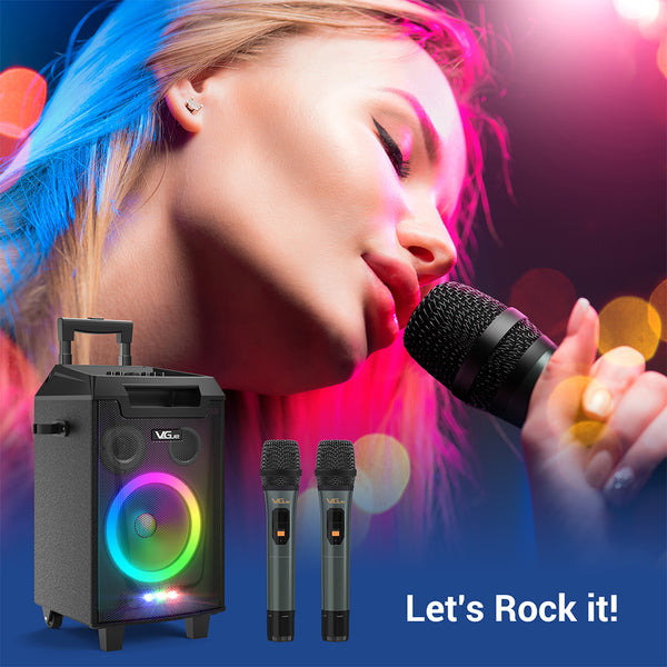 Vocal-Star FUNK Portable Karaoke Machine, Loud 60W Speaker with Light Effects, Wireless Microphone, Voice Changer and Sound Effects, Adult Kids Fun (Blue Vocal-Star FUNK Portable Karaoke Machine, Loud 60W Speaker with Light Effects, Wireless Microphone, Voice Changer and Sound Effects, Adult Kids Fun (Blue